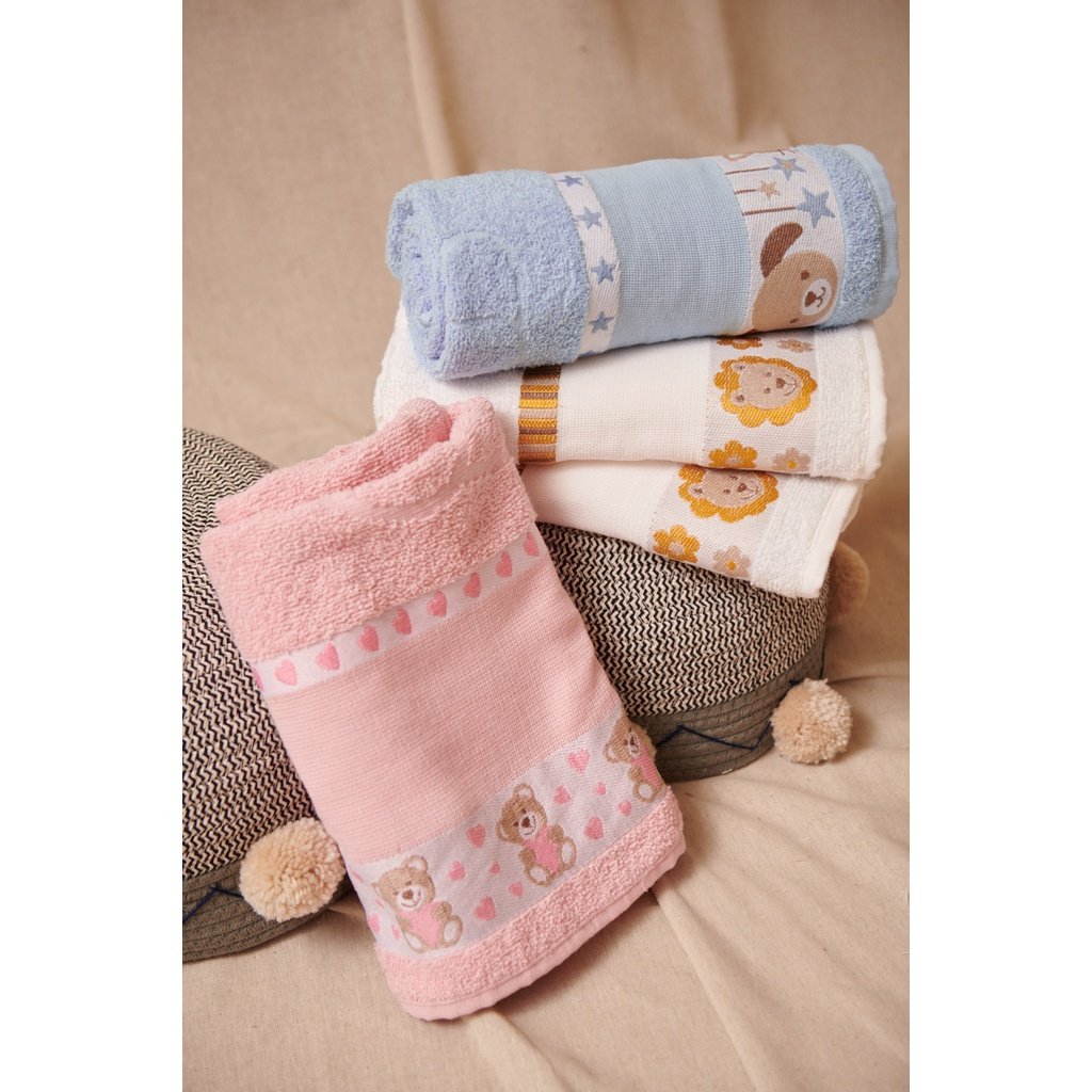 Kit 2 Toalhas de Banho Kids Infantil Para Bordar Ponto Cruz 100% Algodão